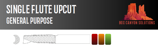 Box Canyon Single Flute Upcut General Purpose Necked "O"-Alpine Tooling